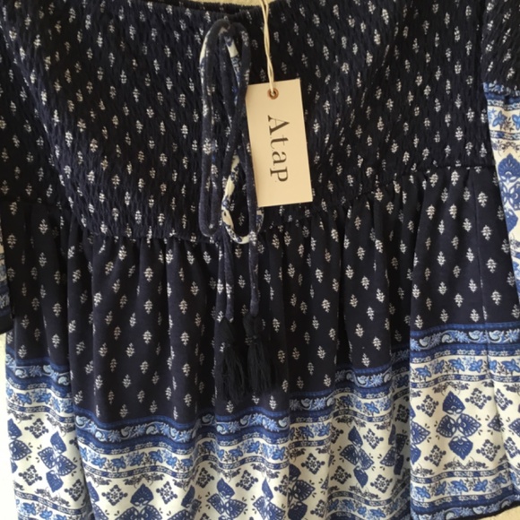 NEW! Boho Boot Barn Peasant Blouse Size Medium - Picture 7 of 11